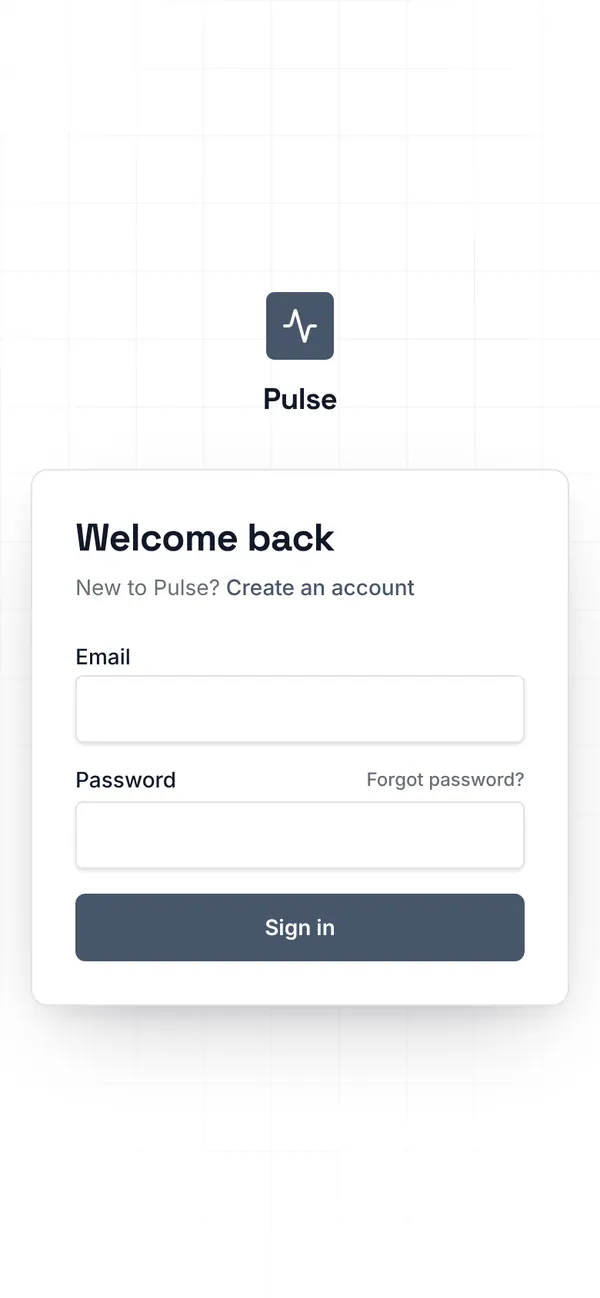 Pulse sign-in on a phone